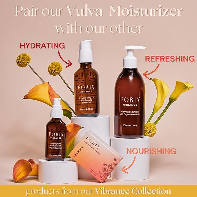 FORIA Everyday Vulva Moisturizer - Organic, Hydrating, Natural Feminine Skincare - 1.7 Fl Oz