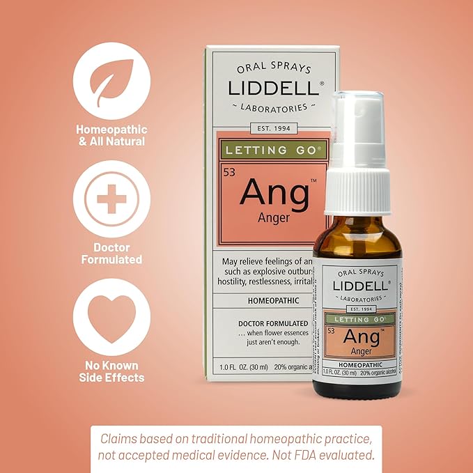 Liddell Homeopathic Letting Spray, Go Anger, 1 Fluid Ounce