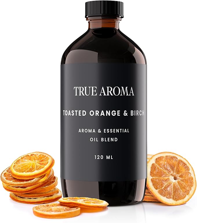 Toasted Orange & Birch Essential Oil | Toasted Orange & Birch Essential Oils for Aroma Diffusers | Natural Birch Essential Oil for Diffuser | Aromatherapy Essential Oil Blends - 120 ML