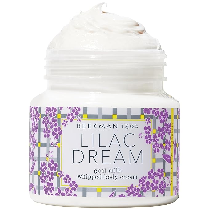Beekman 1802 Whipped Body Cream – Moisturizes & Softens Skin with Goat Milk, Mango Seed Butter & Vitamin E – 8 oz – Lilac Dream