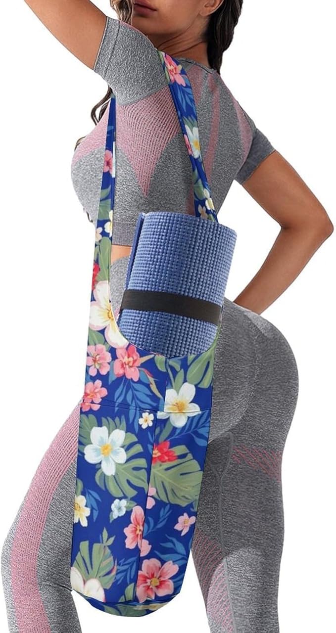 Meaudiwes Stylish Yoga Mat Bag for Women Exercise Mat Holder with Shoulder Strap Yoga Mats Totes Sports Storage Bag