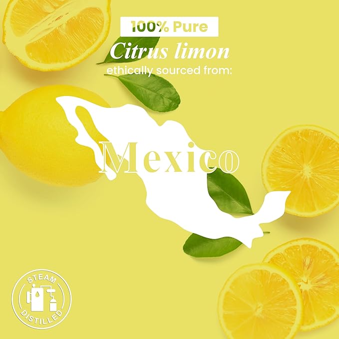 Handcraft Blends Organic Lemon Essential Oil – 1 Fl Oz – 100% Pure and Natural – Premium Grade Essential Oil for Diffuser and Aromatherapy