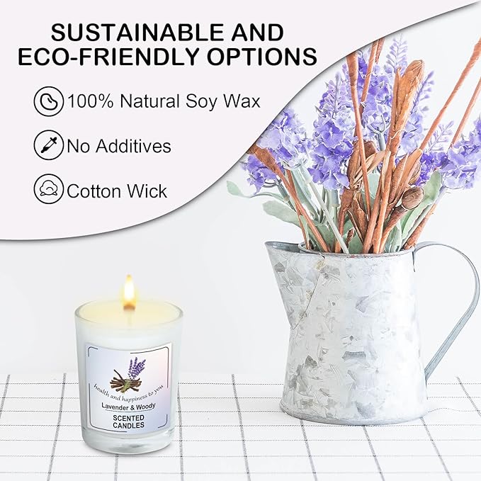 Scented Candle Gift Set Home Decor Soy Candles for Bath and Body Works, 3 Votive Candles for Women and Men Birthday, Valentine, Christmas, Anniversary Aromatherapy Gifts