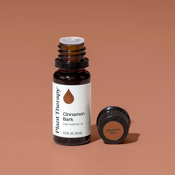 Plant Therapy Cinnamon Bark Essential Oil 10 mL (1/3 oz) 100% Pure, Undiluted, Cinnamon Oil for Diffuser, Spray, Candle Making, Spicy, Sweet Scent, Therapeutic Grade