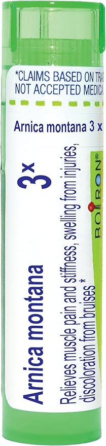 Boiron Arnica Montana 3X for Muscle Pain, Stiffness, Swelling from Injuries, & Bruises - 80 Pellets