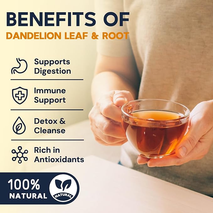 Dandelion Leaf & Root Herbal Tea-Caffeine-free, 50 Teabags