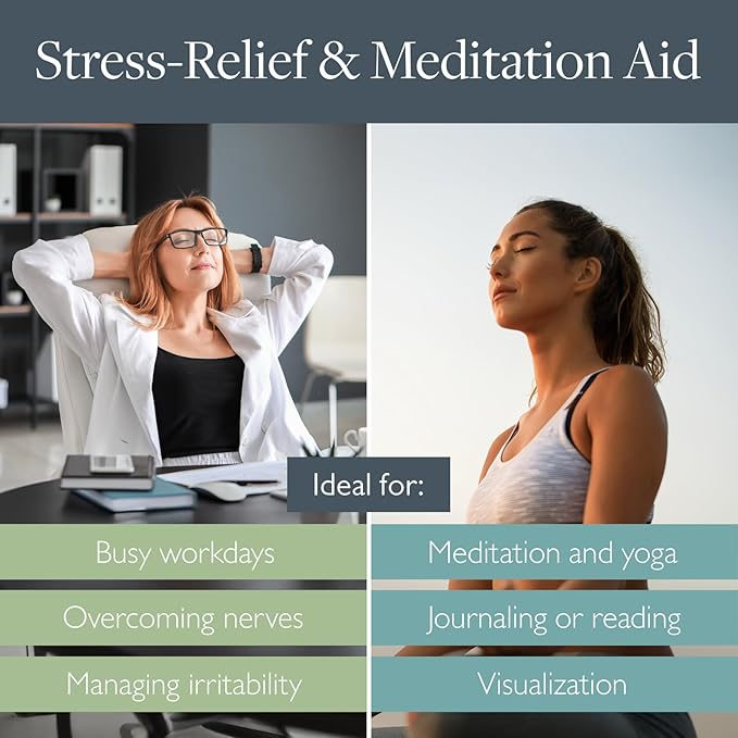 Scentered Aromatherapy Balm Stick Duo for Stress-Relief & Meditation - Roll On Essential Oil Blends of Frankincense, Oud, Chamomile - Aromatherapy Gifts for Women - De-Stress & Escape