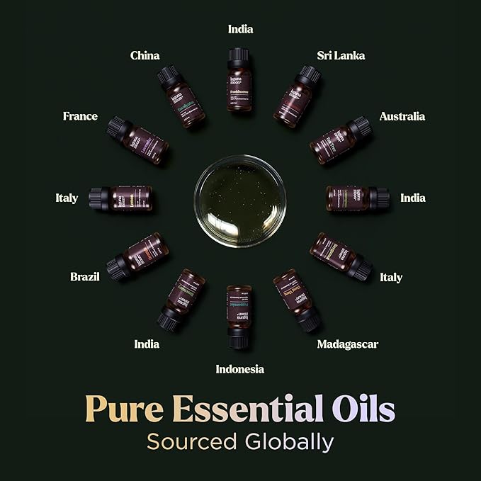 Lagunamoon Essential Oils Set - 12 Piece Premium Grade Home Essentials Oils - for Diffusers, Fragrance, Scents for Candle Making - Natural Aromatherapy Oils for Cars & Home Products, Room Sprays