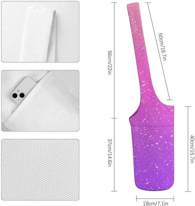Meaudiwes Large Yoga Mat Bag Fit Most Size for Ladies Yoga Mats Carrier Bags Multi-Functional Exercise Mat Holder Storage Bag