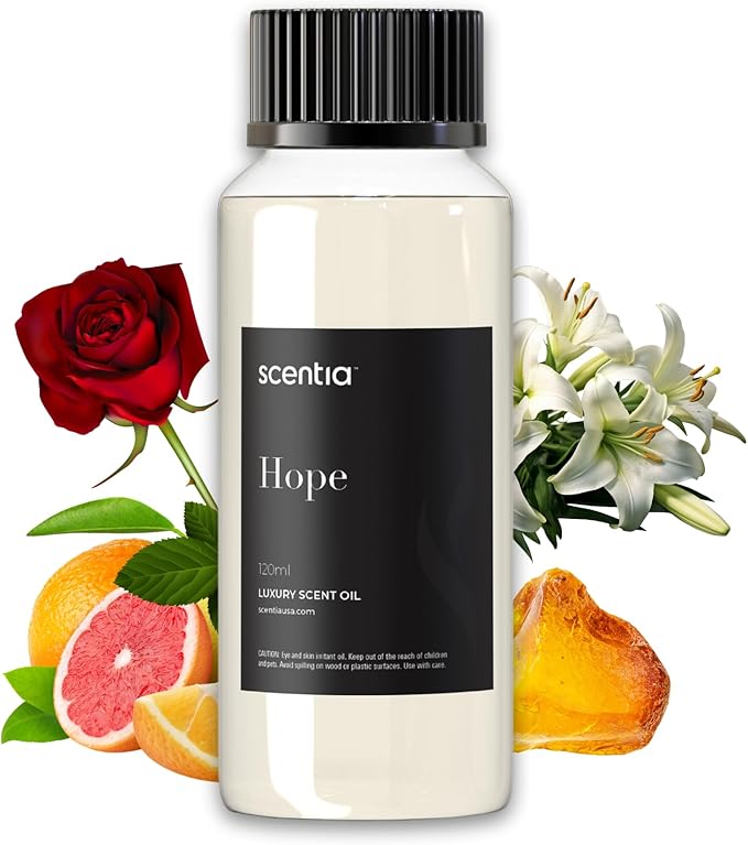 Floral Inspired Diffuser Oil Refill - Scentia Hope Dupe Fragrance Oil Blend, Home Luxury Scents, Essential Oil Sets, Humidifiers & Candle Making | 120ml, 4.06FlOz, Thanksgiving Gift