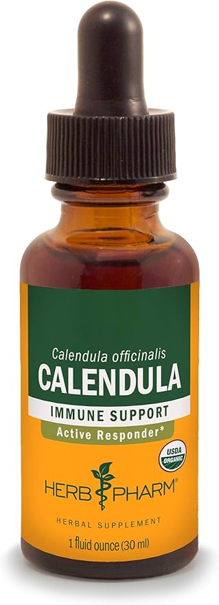 Herb Pharm Certified Organic Calendula Liquid Extract for Minor Pain Support - 1 Ounce