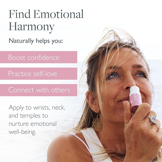 Scentered Aromatherapy Balm Stick - Love - Rose Essential Oils Rub On for Emotional Regulation & Balance - Rose, Cedarwood, Ylang Ylang - Self-Care Stocking Stuffers for Women