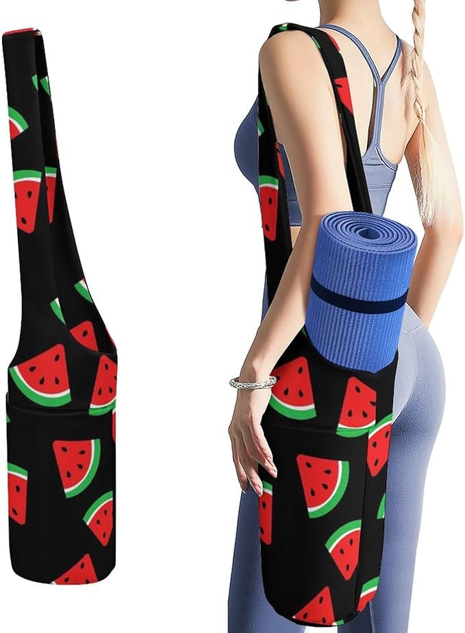 Aiyoolee Yoga Mat Bag with Large Pocket, Strap Bag Carriers for Women