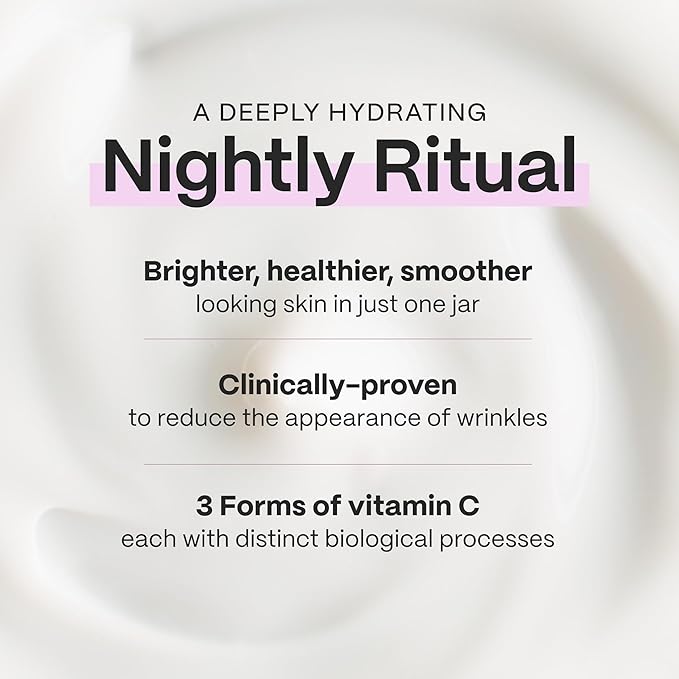 Mad Hippie Triple C Night Cream – Face Moisturizer, Skin-Brightening, Anti-Aging Skin Care with 3 Forms of Vitamin C, 2.1 Oz