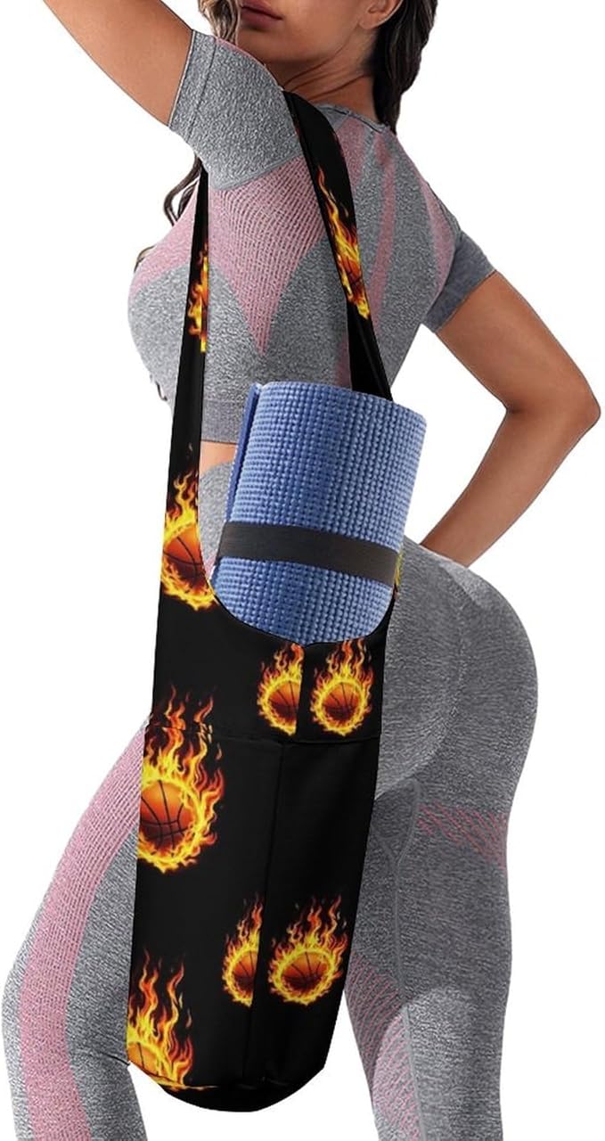Aiyoolee Yoga Mat Bag for Women with Large Pocket, Yoga Gifts Accessories with Adjustable Shoulder Strap for Workout Stuff