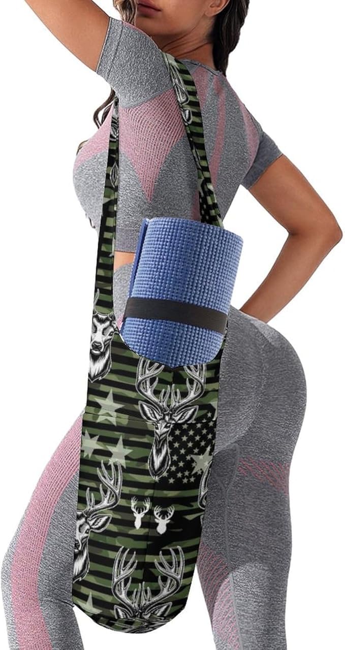 Aiyoolee Yoga Mat Bag with Large Pocket, Strap Bag Carriers for Women