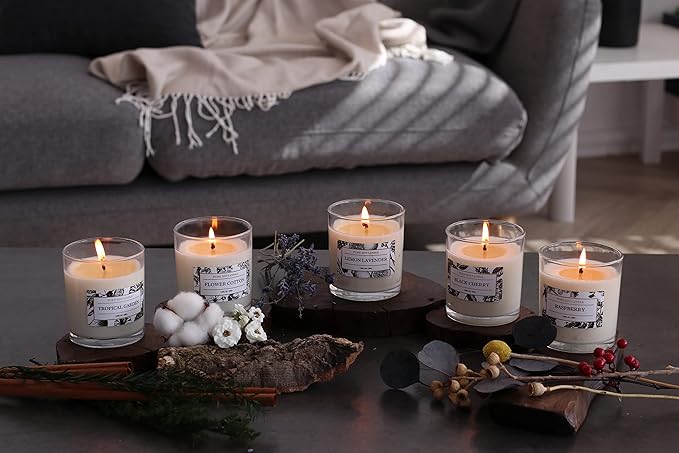 Aronica Black Cherry Merlot Soy Candles with Messages, Fall Candles Bestfriend Gift, Energizing Fruity Scent for Home
