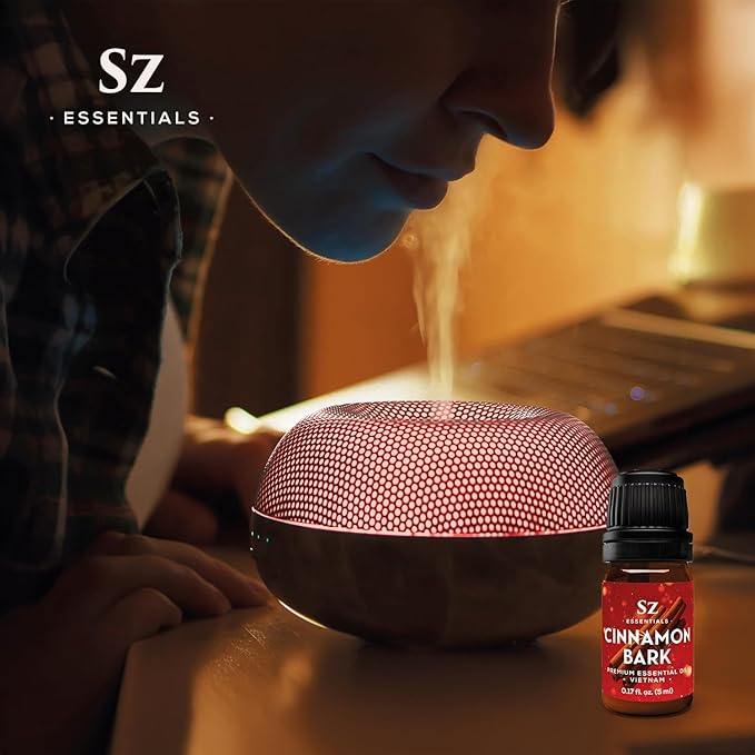 Cinnamon Bark Essential Oil –Vietnamese– 100% Pure & Undiluted – Warm, Rich Aroma with Sweet Undertones – Perfect for Diffuser, Aromatherapy & DIY Blends – Therapeutic Grade, Vegan (5mL)