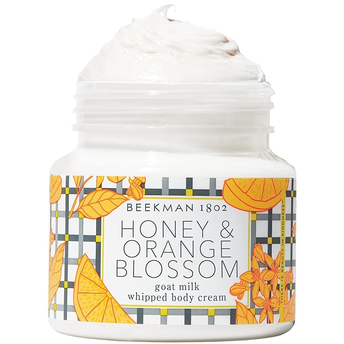 Beekman 1802 Whipped Body Cream – Moisturizes & Softens Skin with Goat Milk, Mango Seed Butter & Vitamin E – 8 oz – Honey & Orange Blossom