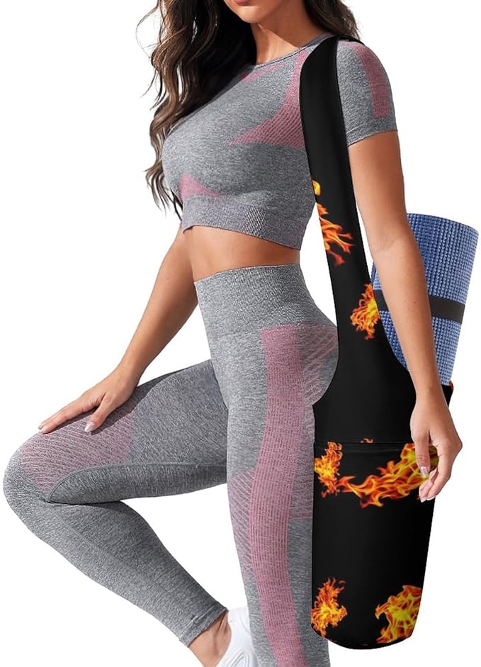 Aiyoolee Yoga Mat Bag Large Tote Carrier Holder with Water Bottle Pocket Yoga Bags
