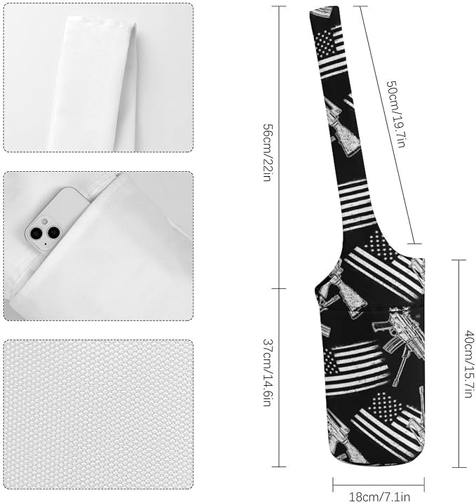 Aiyoolee Yoga Mat Bag for Women with Large Pocket, Yoga Gifts Accessories with Adjustable Shoulder Strap for Workout Stuff
