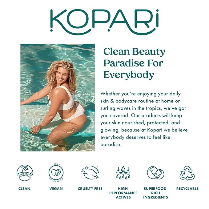 Kopari Organic Tropical Coconut Melt, Multi Purpose Moisturizer, 100% Unrefined Coconut Oil, Body, Hair and Face, Clean & All Natural, 5 oz