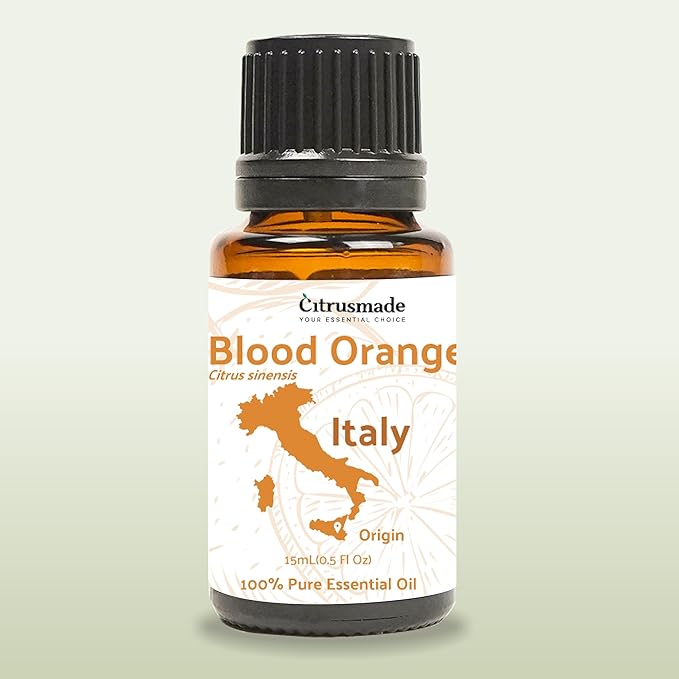Blood Orange Essential Oil - Direct from Citrusmade in Sicily - Pure Essential Oil for Diffusers and Aromatherapy - Natural Citrus Scent | 100% Pure Therapeutic Grade (15ml)