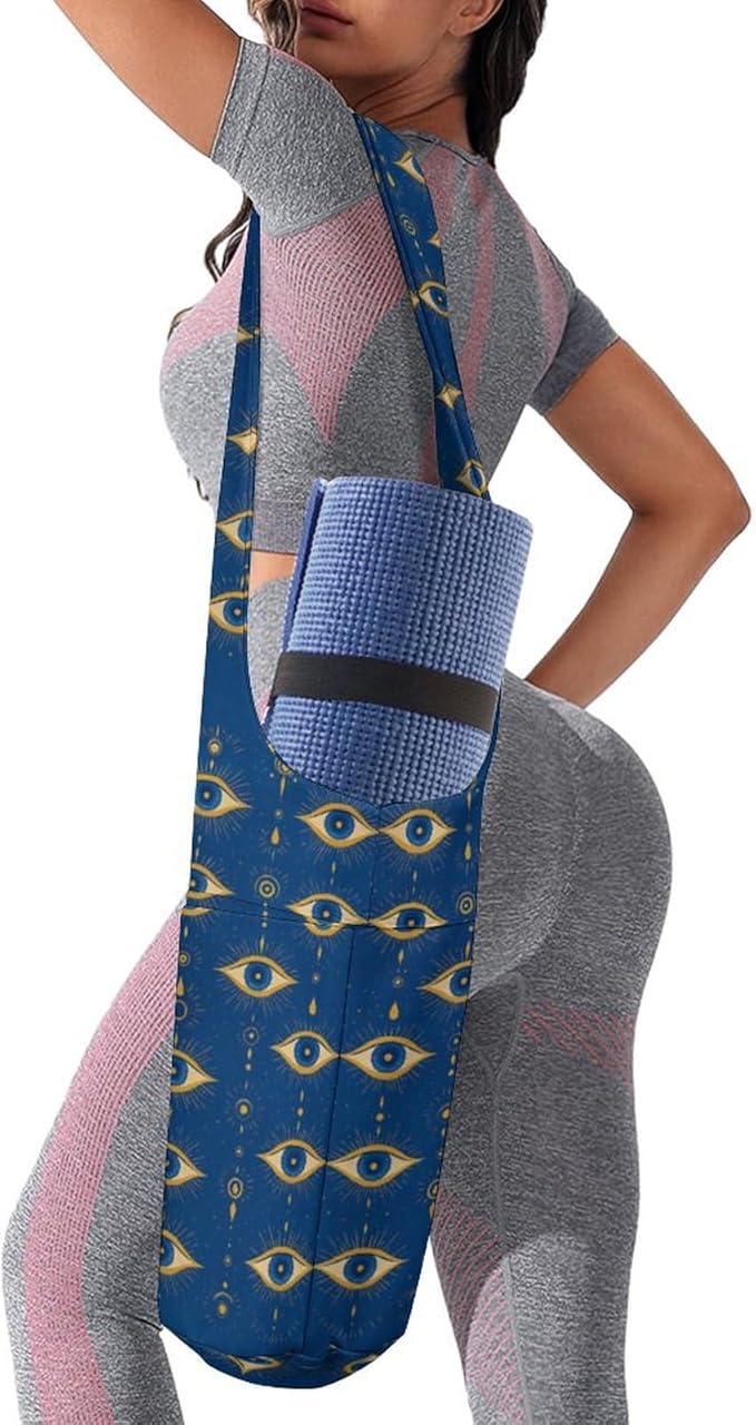 KKdskkds Lovely Pig And HeartYoga Mat Bag Large Opening Long Tote Yoga Mat with Pocket Fit Most Size Mats