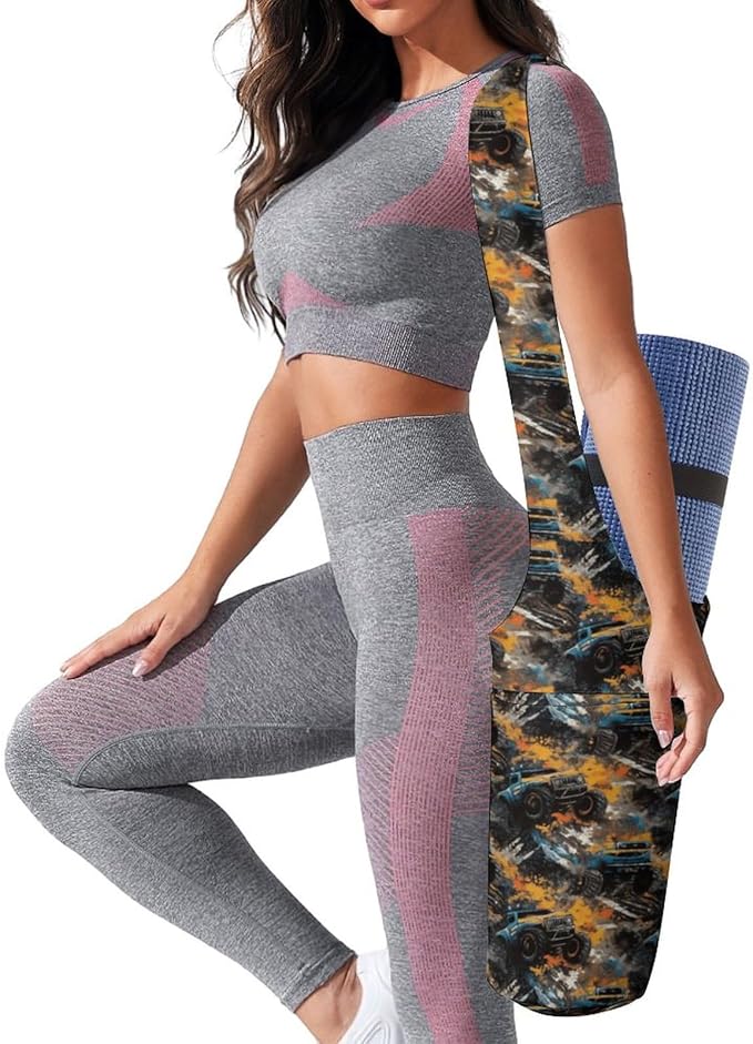 KKdskkds Fresh AvocadoYoga Mat Bag Large Opening Long Tote Yoga Mat with Pocket Fit Most Size Mats