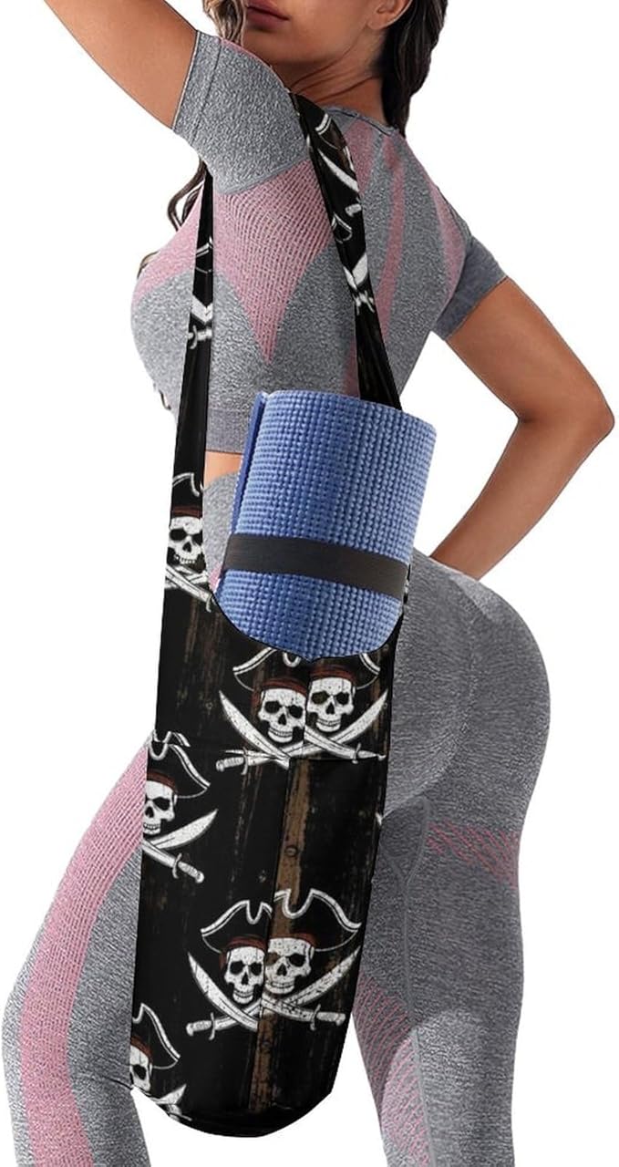 Aiyoolee Yoga Mat Bags, Large Tote Yoga Mat Carrier Holder with Water Bottle Pocket, Adjustable Shoulder Strap Storage Bag