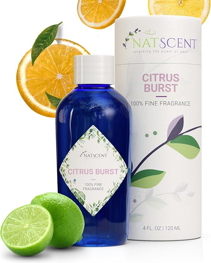 Citrus Burst Essential Oils for Diffusers for Home, Nature-derived Citrus Essential Oil, Long-Lasting & Family-Friendly Diffuser Oils Scents, IFRA Certified, Cold Air & Ultrasonic – 4oz