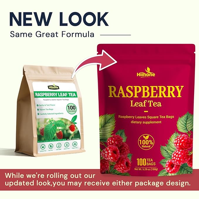 Raspberry Leaf Herbal Tea - 100 Teabags