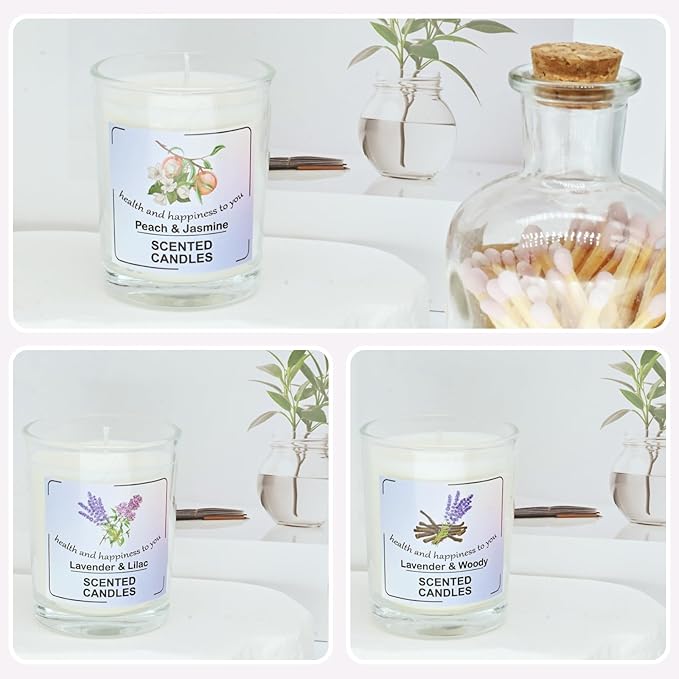Scented Candle Gift Set Home Decor Soy Candles for Bath and Body Works, 3 Votive Candles for Women and Men Birthday, Valentine, Christmas, Anniversary Aromatherapy Gifts