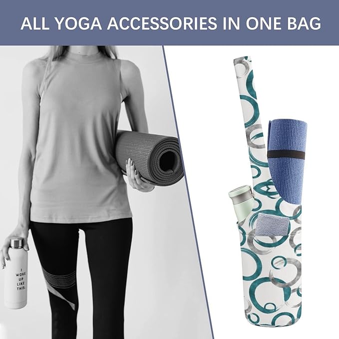 KKdskkds Fresh AvocadoYoga Mat Bag Large Opening Long Tote Yoga Mat with Pocket Fit Most Size Mats