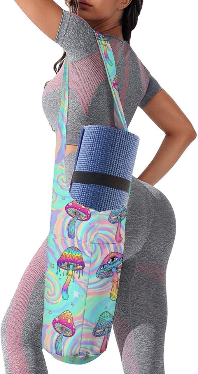 Meaudiwes Large Yoga Mat Bag Fit Most Size for Ladies Yoga Mats Carrier Bags Multi-Functional Exercise Mat Holder Storage Bag