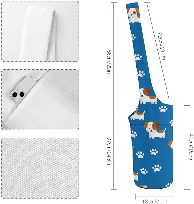 Meaudiwes Large Size Yoga Mat Bag with Long Strap, Yoga Mats Carrier Storage Bag, Exercise Mat Holder Accessories