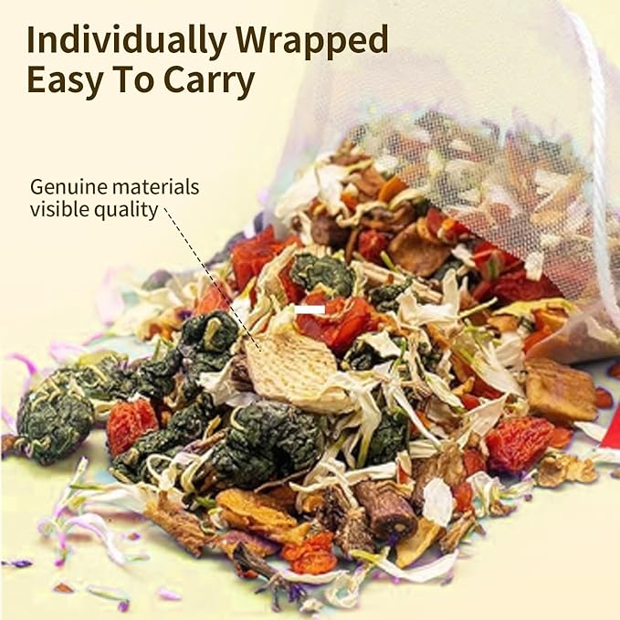 3 Bags Chicory And Gardenia Tea Bags Kidney and Liver Tea chicory root Chinese tea With Tuckaho Gardenia Chicory Cassia Seed Mulberry Leaf Dandelion Burdock root Barley (3 Pack/75 Bags)