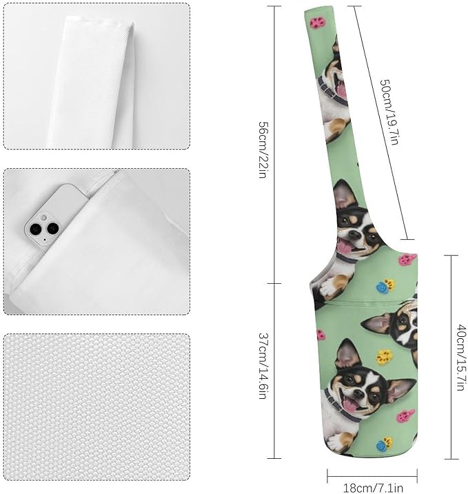 Aiyoolee Yoga Mat Bag with Large Pocket, Strap Bag Carriers for Women