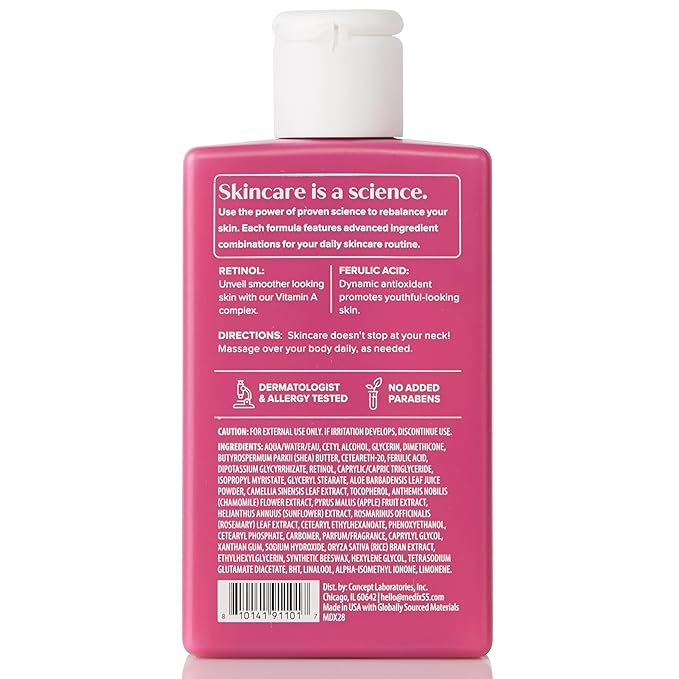 Medix 5.5 Retinol Body Lotion Firming Moisturizer | Crepey Skin Care Treatment | Retinol Body Cream | Firming Cream Targets Look Of Crepe Skin, Wrinkles, & Sagging, 3 Fl Oz Travel Size, 3-Pack
