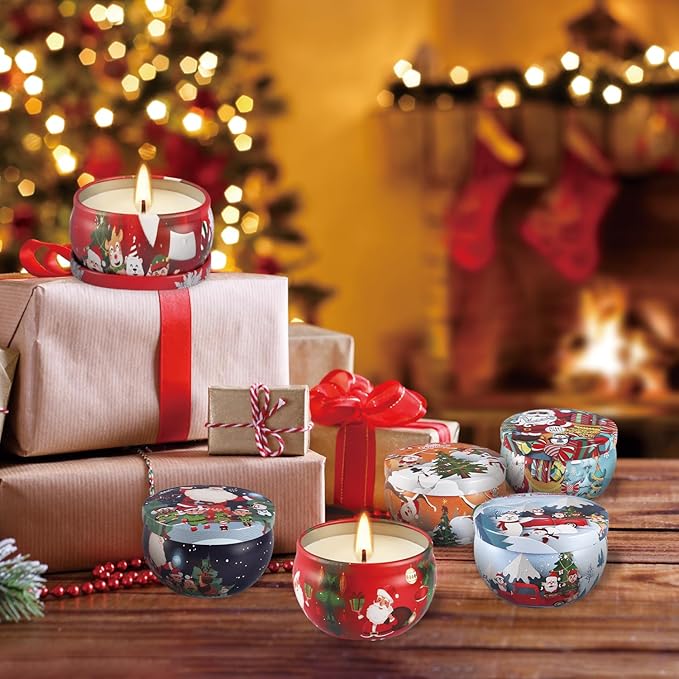 16Pack Christmas Scented Candles Gift- Aromatherapy Candle-Soy Wax-Long Lasting Burn time, Christmas Thanksgiving Gifts for Women，Home Decor