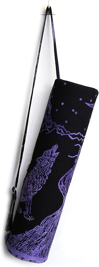 INDIAN CRAFT CASTLE ICC Yoga Mat Bag Carrier Full-Zip Exercise Yoga Mat Carry Bag for Women Men with Multi-Functional Storage Pockets and Adjustable Shoulder Strap 26X6 Inches