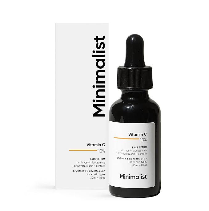 Minimalist 10% Vitamin C Serum for Brightening | Improves Hydration | For All Skin Types | For Women & Men | 1 Fl Oz / 30 ml