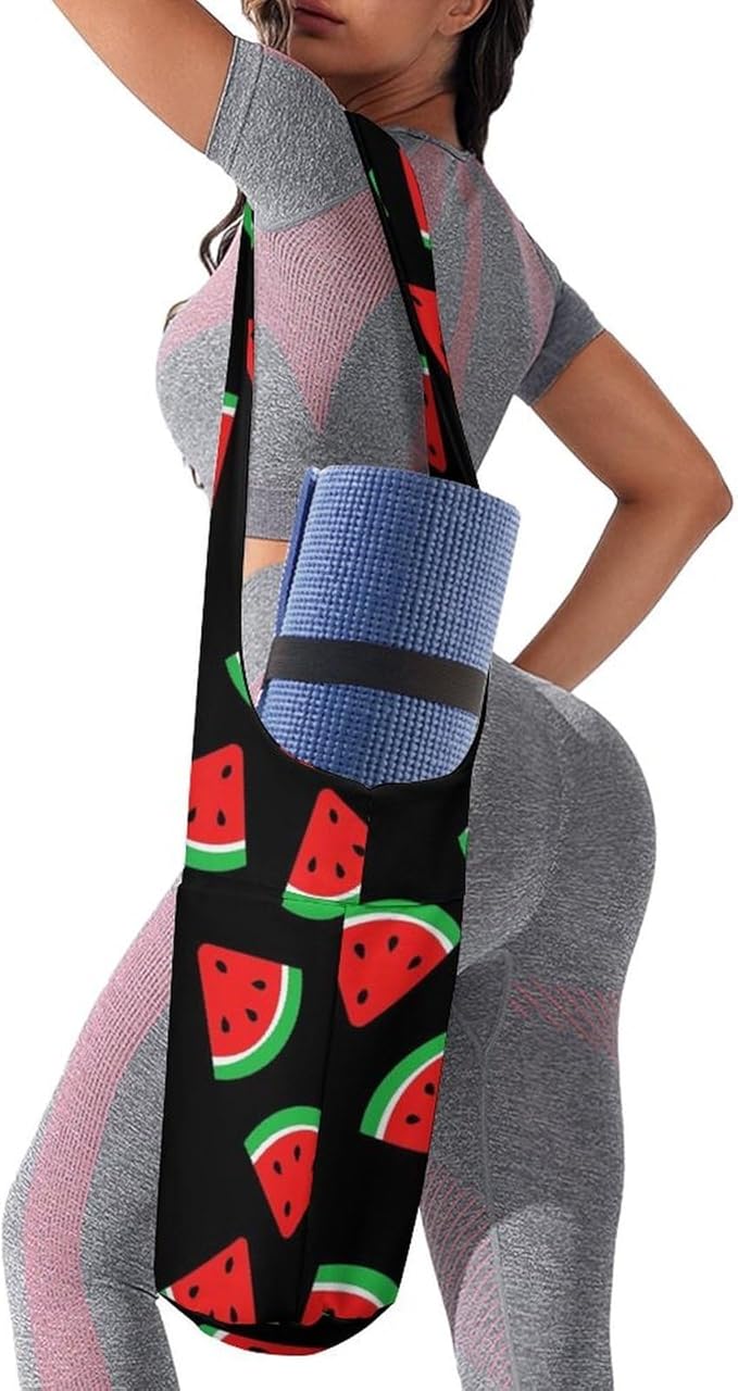 Aiyoolee Yoga Mat Bag with Large Pocket, Strap Bag Carriers for Women