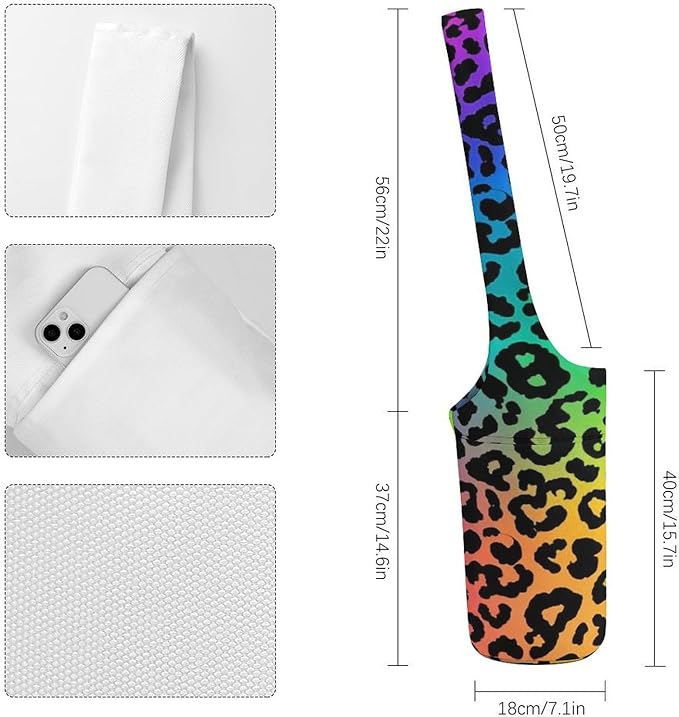 Meaudiwes Large Yoga Mat Bag Fit Most Size for Ladies Yoga Mats Carrier Bags Multi-Functional Exercise Mat Holder Storage Bag