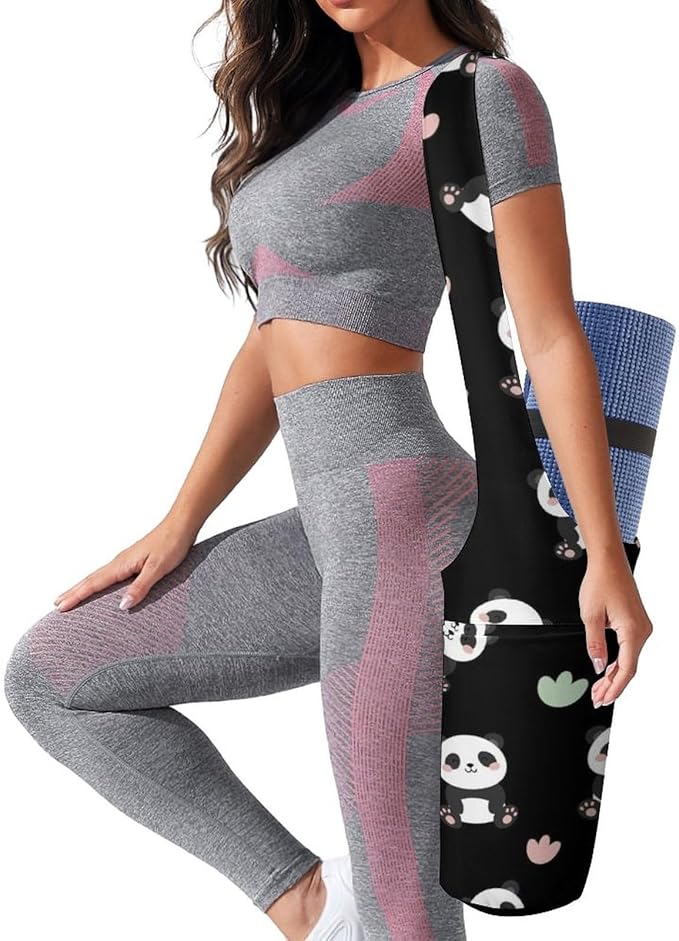 Meaudiwes Large Yoga Mat Bag Fit Most Size for Ladies Yoga Mats Carrier Bags Multi-Functional Exercise Mat Holder Storage Bag