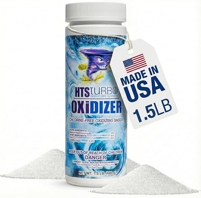 1.5 lbs Non-Chlorine Spa Shock - Oxidizer for Hot Tub & Spa - Fast-Dissolving, Crystal Clear Water, USA Made