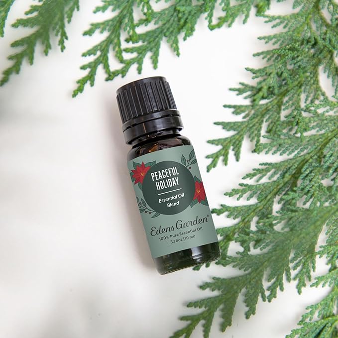 Edens Garden Peaceful Holiday Essential Oil Blend- 100% Pure Premium Grade, Christmas Essential Oils for Diffuser, Winter Holiday Peace Scent, No Fragrance Oils, for Home Diffusers 10 ml (.33 fl oz)