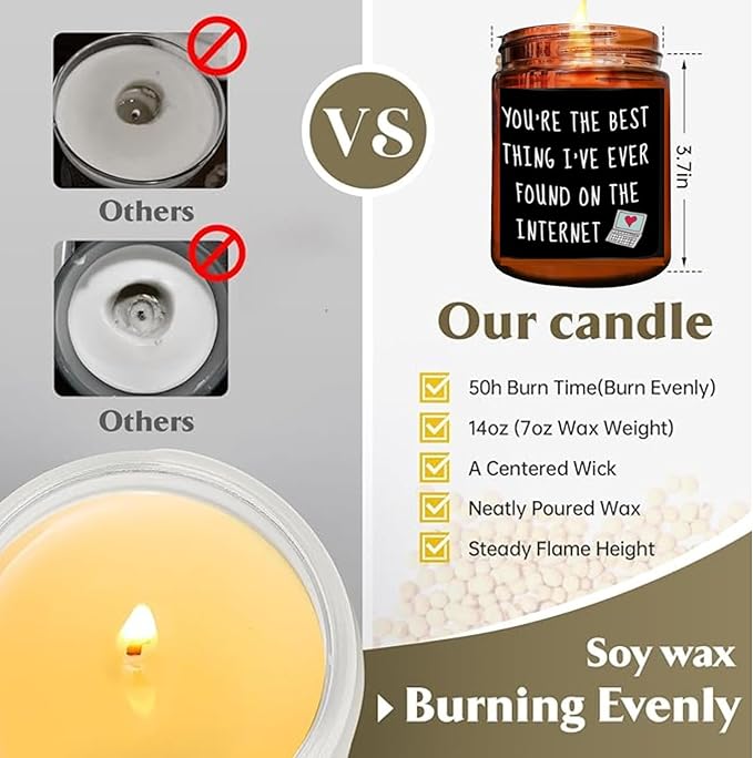Romantic For Him, Funny Birthday Gifts For Men And Women For Husband Or Boyfriend, Dad Gifts - Candle and Non-Candle Options Available
