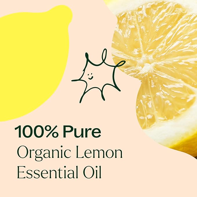 Plant Therapy Organic Lemon Essential Oil 100% Pure, USDA Certified Organic, Undiluted, Natural Aromatherapy, Therapeutic Grade 30 mL (1 oz)