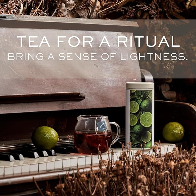 EZR Leaf Lemon Verbena Herbal Tea – Caffeine-Free Relaxing Blend with Lavender, Rooibos & Lemongrass, Soothing BedtimeTea Canister 1.76 Ounce